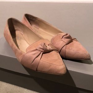 Franco Sarto peach suede flats